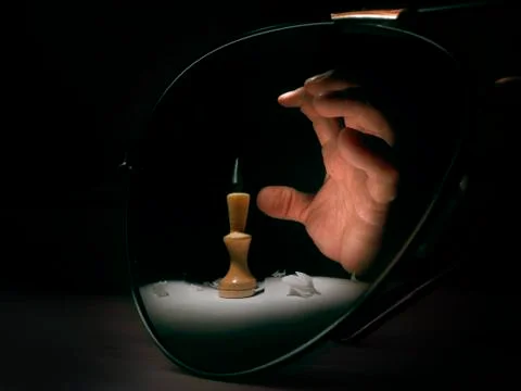 Reflection in glasses Stock Photos