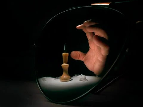 Reflection in glasses Stock Photos