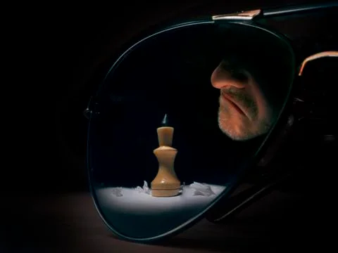 Reflection in glasses Stock Photos