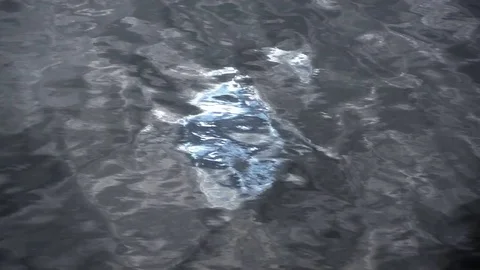 Reflection of gray sky and sun in water Stock Footage 76964720