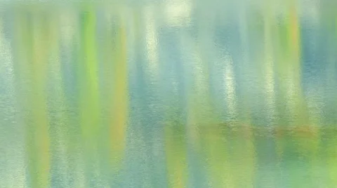 Reflection of green poplars on lake surface Stock Footage 68717364