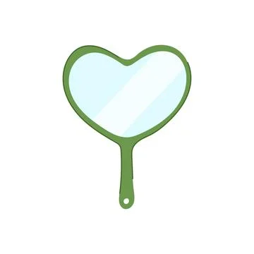 Reflection hand mirror cartoon vector illustration Illustrazione stock