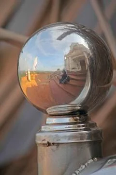 Reflection in handrail Stock Photos