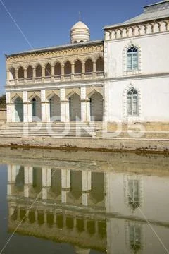 Reflection of Harem House, Sitoral Mokhl Hosa, Palace of Moon and Stars, Bukh Stock Photos