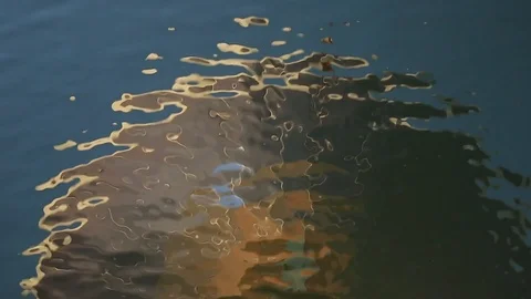 Reflection of hot air balloon Stock Footage 97136933