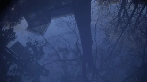 Reflection of a house Stock Footage 34027961