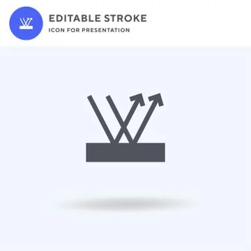 Reflection icon vector, filled flat sign, solid pictogram isolated on white Stock Illustration