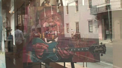 Reflection of jazz player Stock Footage 594058