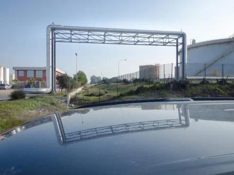 Reflection of a junction tube Stock Photos