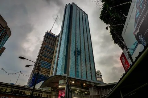 Reflection of KL Tower in Building in Kuala Lumpur, Malaysia Stock Photos
