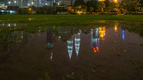 Reflection of Kuala Lumpur city Video stock 95414761