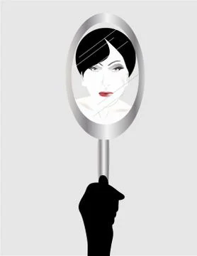 Reflection of a Lady Illustrazione stock