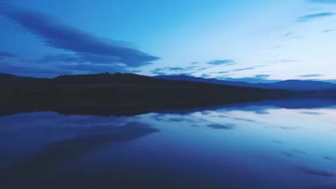 Reflection of the lake at dawn - Bohemian Forest (4K Timelapse) Stock Footage 250628430