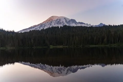 Reflection Lake, Mt. Rainier 写真素材
