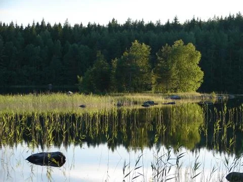Reflection in lake Stock Photos