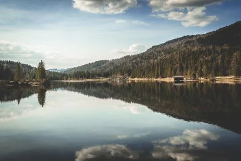 Reflection in a lake Stock Photos