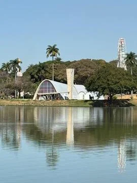 Reflection of the Lakeside Park Stock Photos