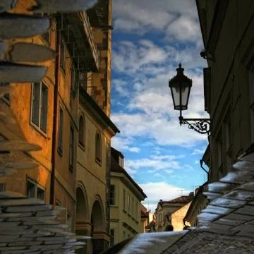 Reflection of the lantern Stock Photos