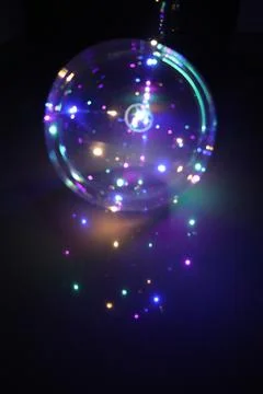 Reflection of led lights balloon Stock Photos