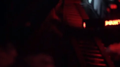 Reflection of light advertising in a puddle Video stock 71247120