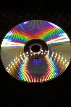 Reflection of light in a Compact Disk(CD) or Digital versatile disk(DVD). Foto stock