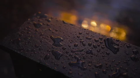 Reflection of light in drops after rain close-up 스톡 동영상 278323144