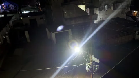 Reflection of Light During Night Video stock 329696755