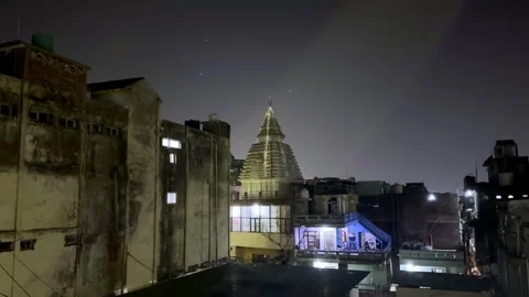 Reflection of Light During Night Vídeo Stock 329719426