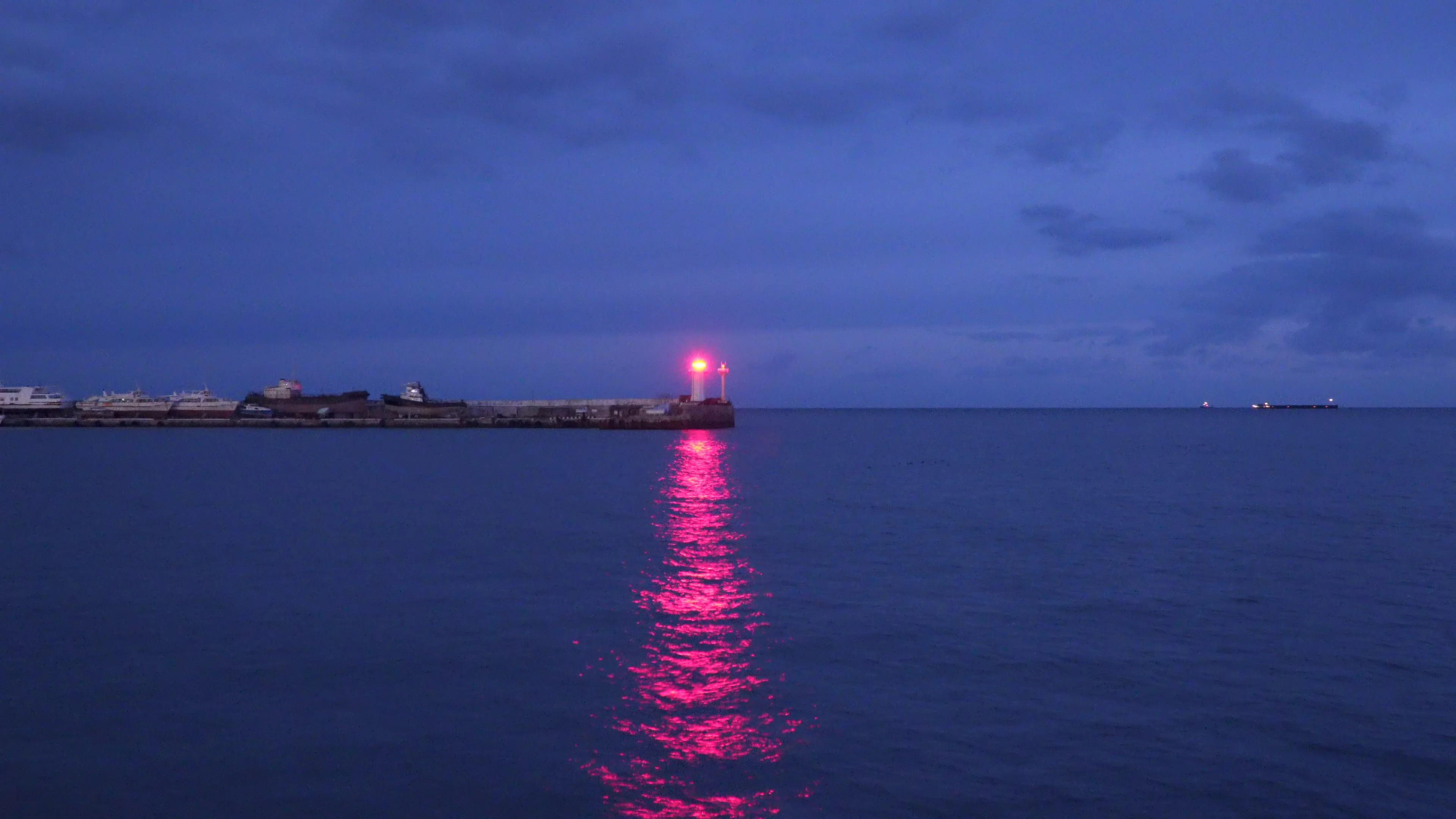 Reflection of the light of the lighthous... | Stock Video | Pond5