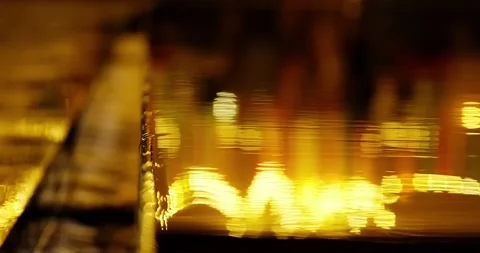 Reflection of Lights on the Water Surface at Night. Stock Footage 155657015