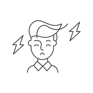 Reflection line icon concept. Reflection vector linear illustration, symbol Illustrazione stock