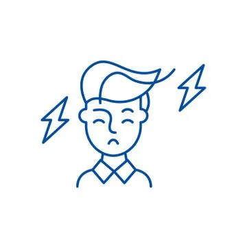 Reflection line icon concept. Reflection flat vector symbol, sign, outline Stock Illustration
