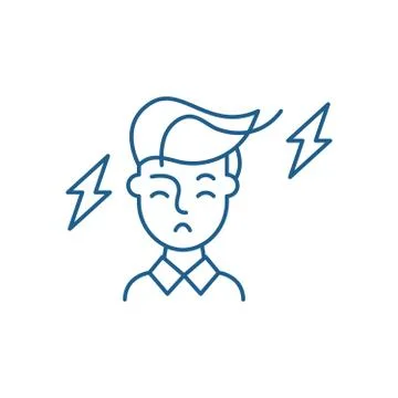 Reflection line icon concept. Reflection flat vector symbol, sign, outline Stock Illustration
