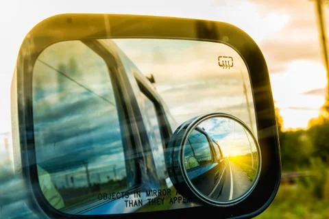 The reflection in the mirror Stock Photos