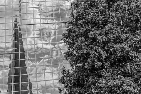 Reflection of modern building Stock Photos