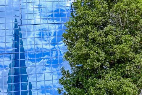 Reflection of modern building Stock Photos