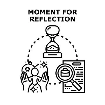 Reflection moment evaluating career path and well being Stock Illustration
