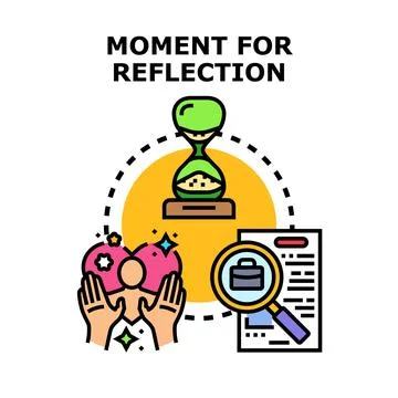Reflection moment evaluating career path and well being Stock Illustration