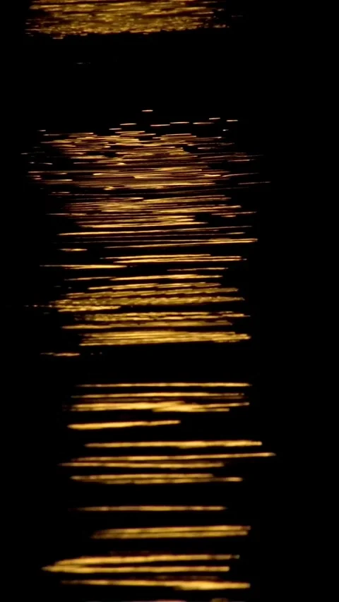 Reflection of the moon on the water surface Stock Footage 335278893