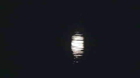 Reflection of the moonlight on the water Stock Footage 93236950