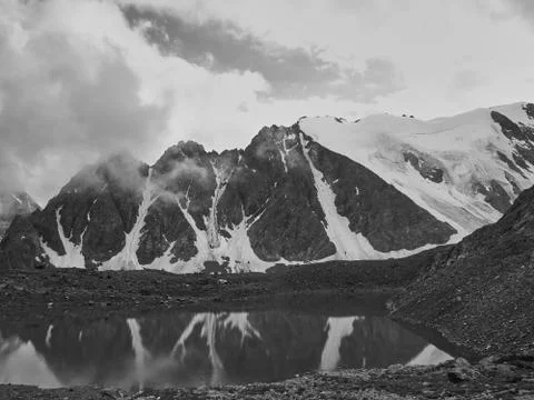 Reflection of the mountain Stock Photos