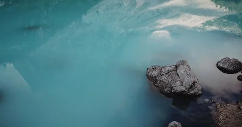 Reflection of mountains in the lake Stock Footage 129169930