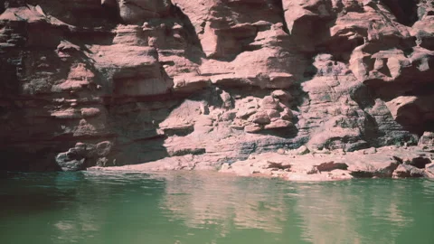 The reflection of the mountains in the River Stock Footage 238990236