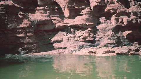 The reflection of the mountains in the River Stock Illustration