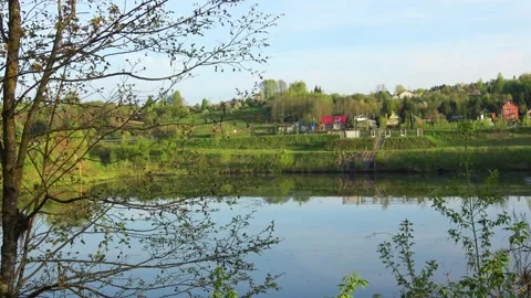 Reflection of nature in the river Stock Footage 274201266