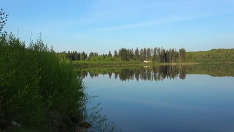 Reflection of nature in the river Stock Footage 274201419