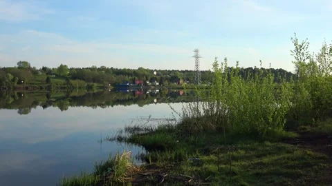 Reflection of nature in the river Stock Footage 274201577