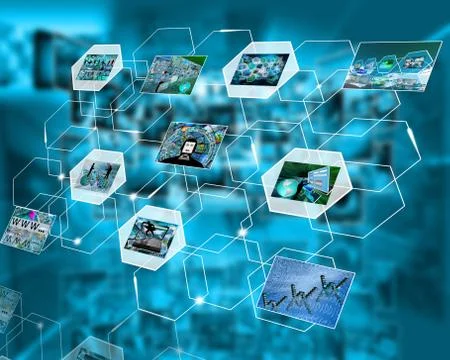 Reflection in the network Illustrazione stock