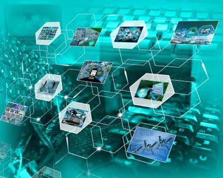 Reflection in the network Illustrazione stock