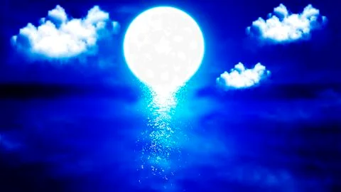 A reflection of the night sky in the lake Stock Illustration